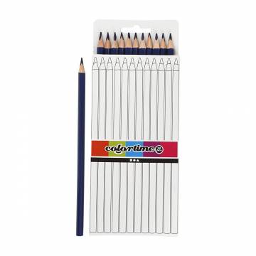 Triangular Colored Pencils - Dark Blue, 12pcs.