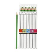 Triangular Colored Pencils - Light Green, 12pcs.