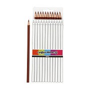 Triangular Colored Pencils - Brown, 12pcs.