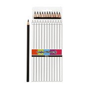 Triangular Colored Pencils - Black, 12pcs.