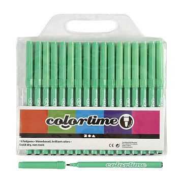 Light Green Markers, 18 pcs.