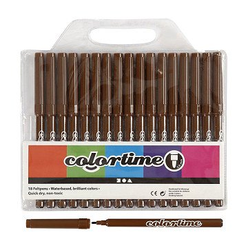 Brown Markers, 18 pcs.