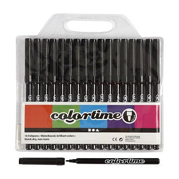 Black Markers, 18pcs.