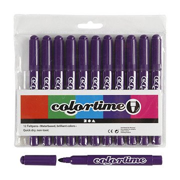 Purple Jumbo Markers, 12pcs.