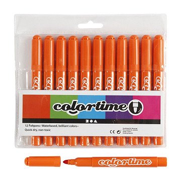 Orange Jumbo Markers, 12 pcs.