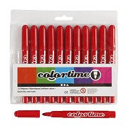 Rote Jumbo Marker, 12 Stück.