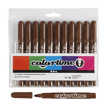 Brown Jumbo Pens, 12 pcs.