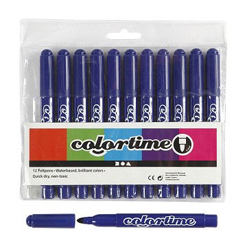 Dark blue Jumbo Markers, 12 pcs.