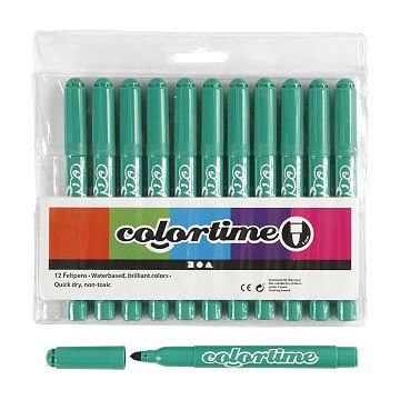 Leuchtend grüne Jumbo Marker, 12 Stück.