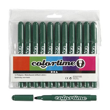 Grüne Jumbo Marker, 12 Stück.