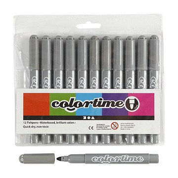 Gray Jumbo Markers, 12 pcs.