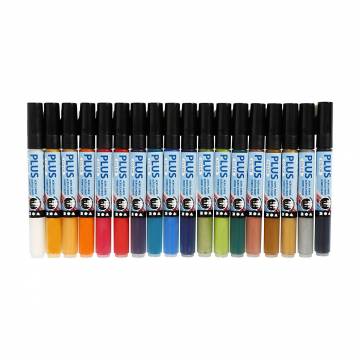 Plus Color Acrylic Pens Acrylic Paint Marker, 18 pcs.