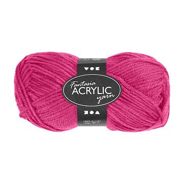 Acrylgarn Neon - Neon Pink, 50gr