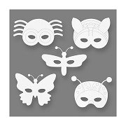 Insect masks Cardboard, 16 pcs.