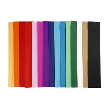 Crepe paper - Basic colors, 15 pcs.