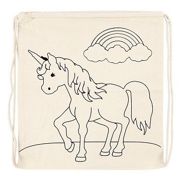 Färben Sie Ihren eigenen Baumwoll-Turnbeutel Einhorn