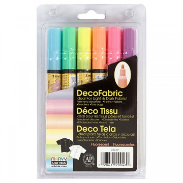 Deco Textile Markers, 6 pcs.