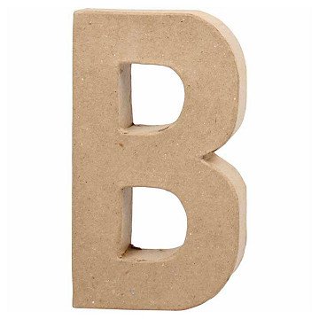 Buchstabe Pappmaché – B, 20,5 cm