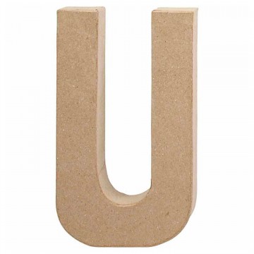 Letter Papier-mâché - U, 20.5cm