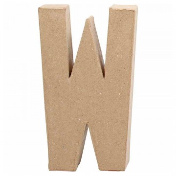 Letter Papier-maché - W, 20,5cm