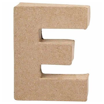 Buchstabe Pappmaché - E, 10cm