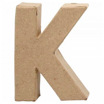 Letter Papier-maché - K, 10cm