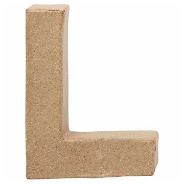 Buchstabe aus Pappmaché – L, 10 cm