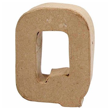 Buchstabe aus Pappmaché - Q, 10 cm