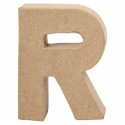 Letter Papier-mâché - R, 10cm
