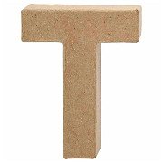 Buchstabe Pappmaché - T, 10cm