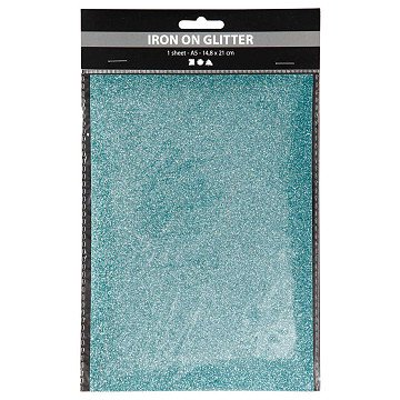Iron-on foil Glitter Light Blue, A5
