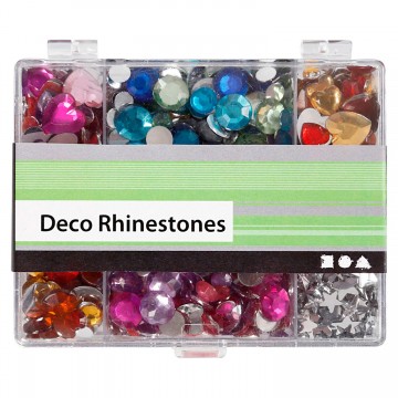 Rhinestones in Storage Box, 300pcs.
