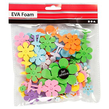 Foam shapes Flowers, 100 pcs.