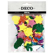 Foam shapes Glitter, 100 pcs.
