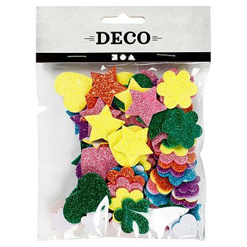 Schaumstoff-Formen Glitter, 100 Stk.