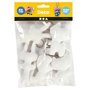 Stoff-Tier-Schlüsselanhänger, 5 Stk.