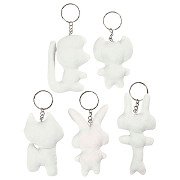 Fabric Animal Keychain, 5 pcs.