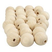 Wooden Beads, Ø 2cm, 200pcs.