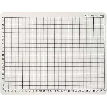 Rubber cutting mat with grid lines, 22x30cm