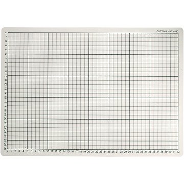 Rubber cutting mat with grid lines, 30x45cm