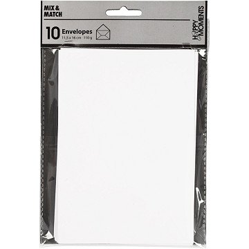 Briefumschlag Weiß 110gr, 10 Stk.