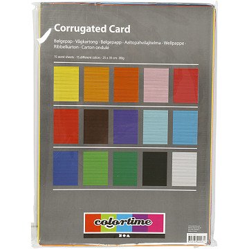 Corrugated cardboard Color 80gr, 15 sheets