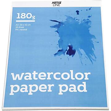 Watercolor pad White A3, 20 Sheets