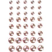 Rhinestones Pink 6-8-10mm, 40pcs.