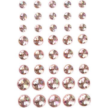 Rhinestones Pink 6-8-10mm, 40pcs.