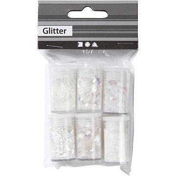 Glitter and Sequins White, 6x5gr