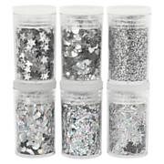 Glitter and Sequins Silver, 6x5gr