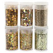 Glitter and Paillettes Gold, 6x5gr