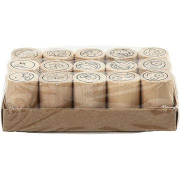 Deco Art Stamps Smiley Face, 15 pcs.