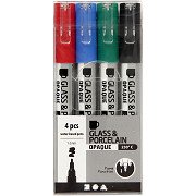 Glas- und Porzellanstifte Color, 4 Stk.